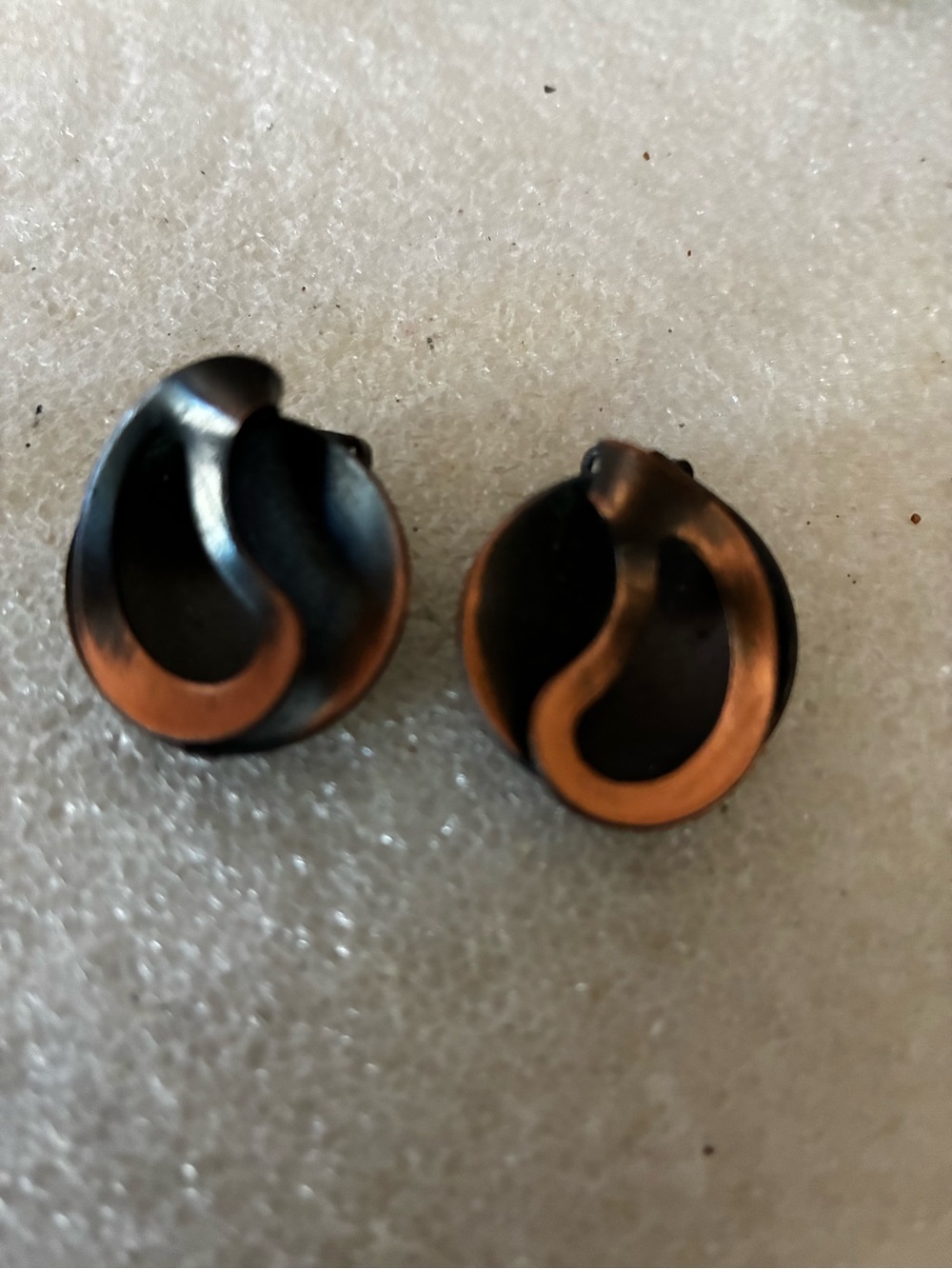 Copper Clip-On Earrings